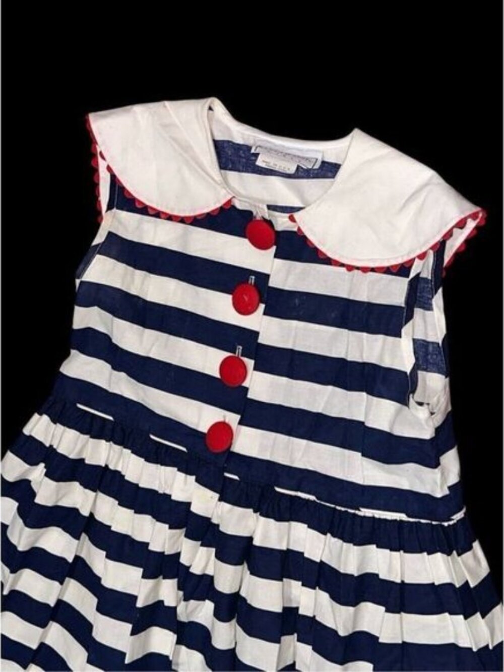 Beautiful JG Hook Girls Dress Vintage 1990 Special Occasion Red, blue and white